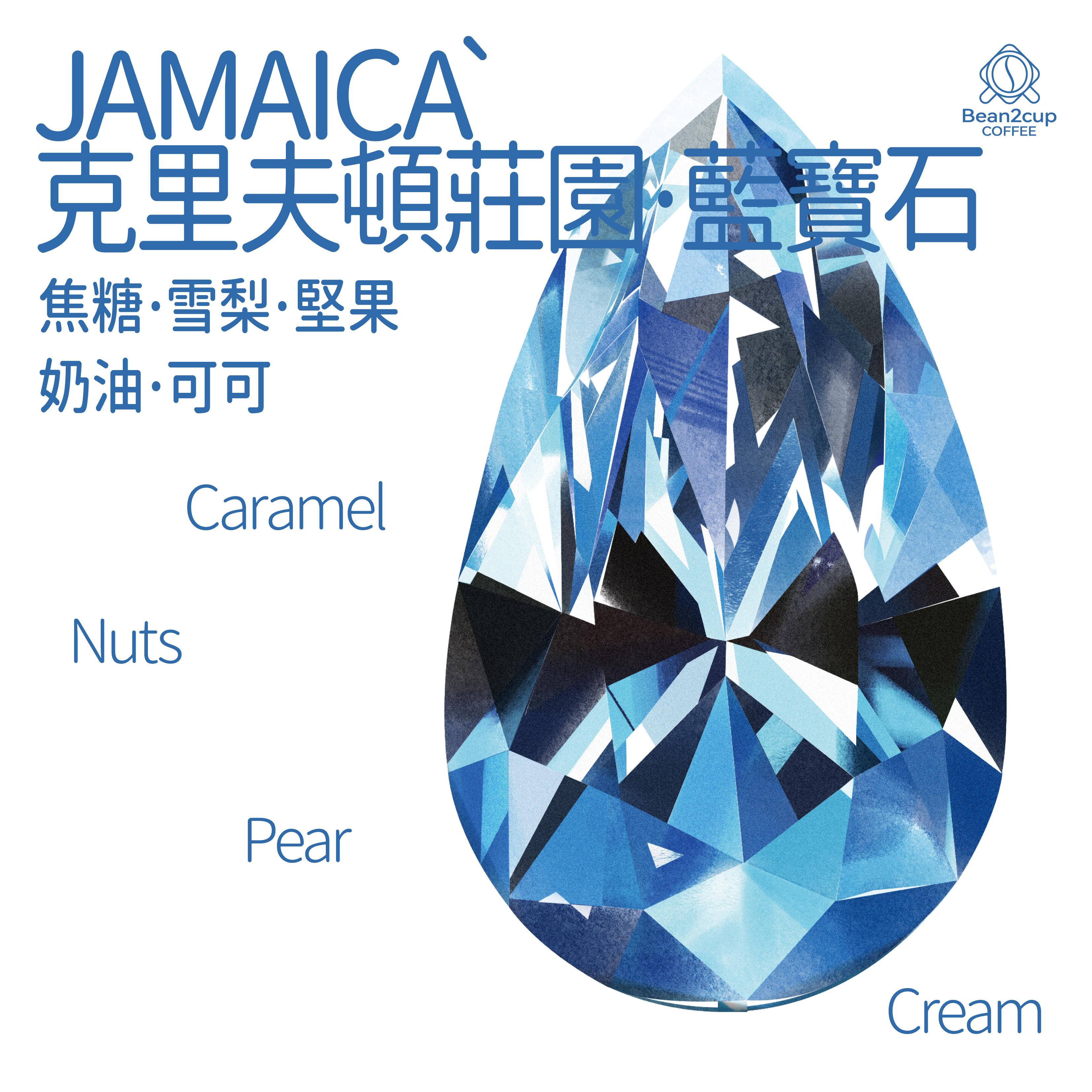 特级蓝山一号 牙买加 克里夫顿庄园 蓝宝石 水洗处理 BENA2CUP 单品咖啡